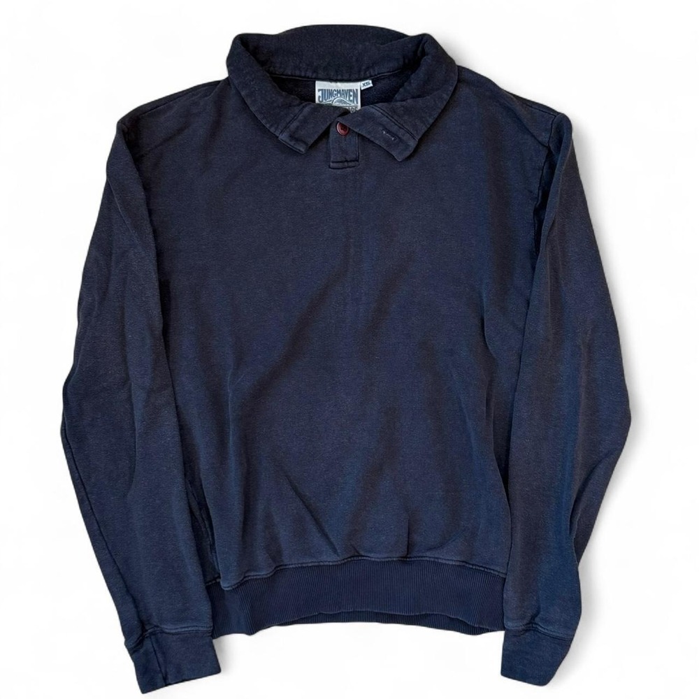 Jungmaven Navy Blue Sweatshirt Adult XS Organic Cotton Hemp Sustainable American